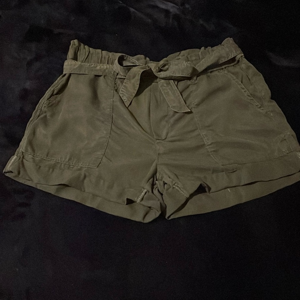Aerie Dark Grey Cargo Shorts With Belt